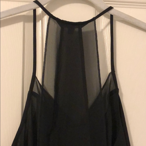 Express Black Chiffon Tank V-neck - Picture 5 of 5